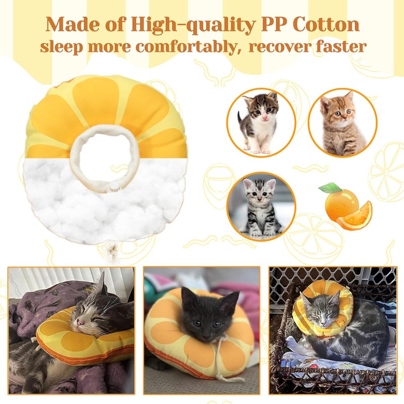 Jevnd Kitten Cones After Surgery 0-6 Months, Donut Extra Small Kitten Cone Collar Soft to Stop Licking Neck, Elizabethan Kittens e Collar for Recovery, xs Small Cat Cone Spray, Pet Soft Cone for Cats - Image 5